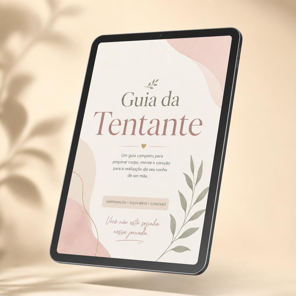 Capa do e-book Guia da Tentante em um tablet digital